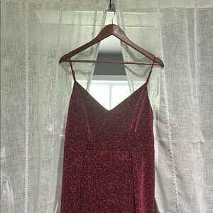 Ever Pretty Red Slip Dress Spaghetti Strap V-Neck
